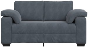 vidaXL Sofa dwuosobowa Ciemnoszara 120 cm Aksamit 4