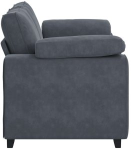 vidaXL Sofa dwuosobowa Ciemnoszara 120 cm Aksamit 5