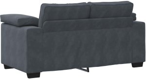 vidaXL Sofa dwuosobowa Ciemnoszara 120 cm Aksamit 6
