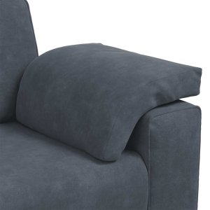 vidaXL Sofa dwuosobowa Ciemnoszara 120 cm Aksamit 7