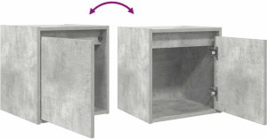 vidaXL Szafka nocna wisząca Betonowa Szara 38x34x40 cm 9