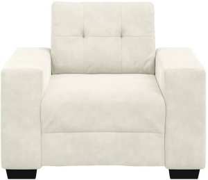 vidaXL Sofa Fotel Kremowy 60 cm Aksamit 4