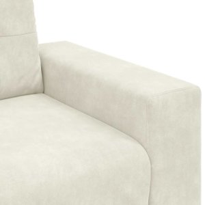vidaXL Sofa Fotel Kremowy 60 cm Aksamit 7
