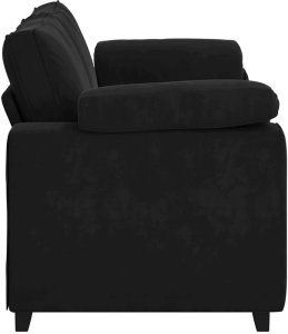 vidaXL Sofa dwuosobowa czarna 140 cm aksamitna 5