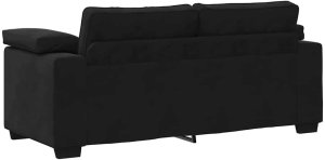 vidaXL Sofa dwuosobowa czarna 140 cm aksamitna 6