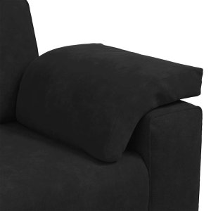 vidaXL Sofa dwuosobowa czarna 140 cm aksamitna 7