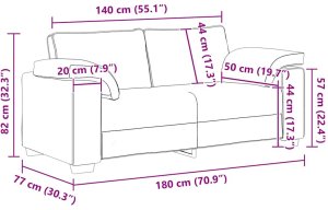 vidaXL Sofa dwuosobowa czarna 140 cm aksamitna 9