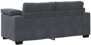 vidaXL Sofa dwuosobowa Ciemnoszara 140 cm Aksamit 6