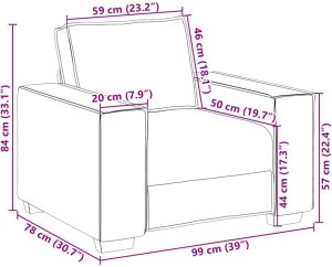 vidaXL Sofa Fotel Brązowy 60 cm Aksamit 9