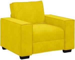 vidaXL Sofa Fotel Żółty 60 cm Aksamit 2