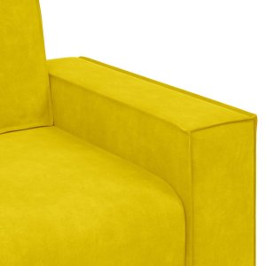 vidaXL Sofa Fotel Żółty 60 cm Aksamit 7