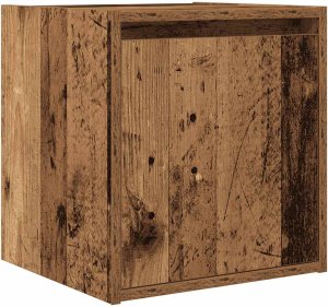 vidaXL Szafka nocna ścienna Stare drewno 38x34x40 cm 2