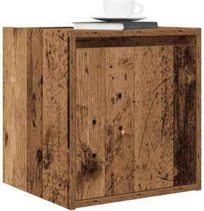 vidaXL Szafka nocna ścienna Stare drewno 38x34x40 cm 4