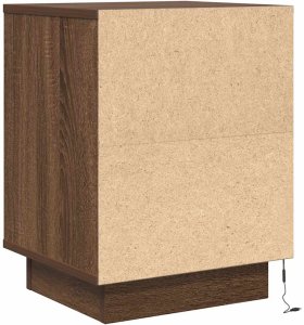 vidaXL Szafka nocna z oświetleniem LED, brązowy dąb, 38x34x50 cm 8