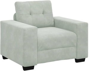 vidaXL Sofa Fotel Jasnoszary 60 cm Aksamit 2