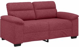 vidaXL Sofa 2-osobowa w kolorze czerwonego wina 120 cm Tkanina 2