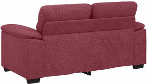 vidaXL Sofa 2-osobowa w kolorze czerwonego wina 120 cm Tkanina 6