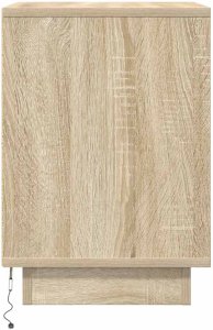 vidaXL Szafka nocna z oświetleniem LED, dąb sonoma, 38x34x50 cm 7