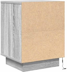 vidaXL Szafka nocna z oświetleniem LED, szary dąb sonoma, 38x34x50 cm 8