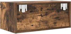 vidaXL Szafka RTV Dąb wędzony 60x31x25,5 cm Drewno klejone 8