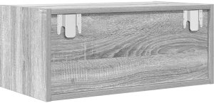 vidaXL Szafka RTV Szara Sonoma 60x31x25,5 cm Drewno klejone 8