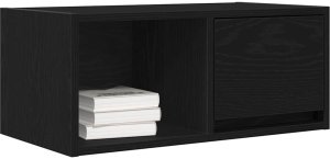 vidaXL Szafka RTV Czarny Dąb 60x31x25,5 cm Drewno klejone 4