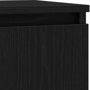 vidaXL Komoda Czarny Dąb 29,5x34x76 cm Drewno klejone 10