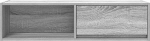 vidaXL Szafka RTV Szara Sonoma 100x31x25,5 cm Drewno klejone 6