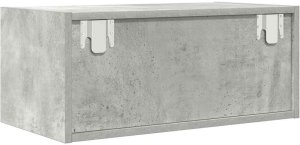 vidaXL Szafka RTV Beton Szary 60x31x25,5 cm Drewno klejone 8