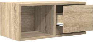 vidaXL Szafka RTV Sonoma Oak 60x31x25,5 cm Drewno klejone 5