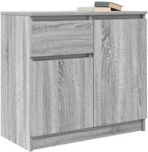 vidaXL Komoda z szufladą Szary Sonoma 71x35x65 cm Drewno klejone 4