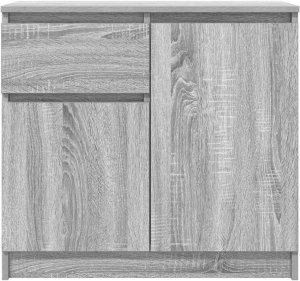 vidaXL Komoda z szufladą Szary Sonoma 71x35x65 cm Drewno klejone 6