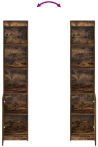 vidaXL Komoda z drewna klejonego dąb wędzony 37,5x35x180 cm 8