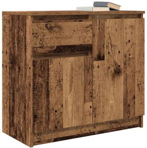 vidaXL Komoda z szufladą Stare drewno 71x35x65 cm Drewno klejone 4