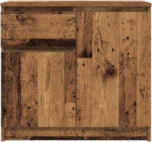 vidaXL Komoda z szufladą Stare drewno 71x35x65 cm Drewno klejone 6