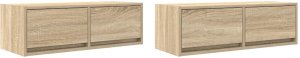 vidaXL Szafki RTV 2 szt. Dąb Sonoma 80x31x25,5 cm Drewno klejone 2