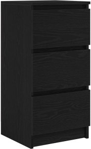 vidaXL Komoda Czarny Dąb 37,5x35x76 cm Drewno klejone 2