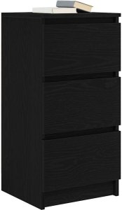 vidaXL Komoda Czarny Dąb 37,5x35x76 cm Drewno klejone 4
