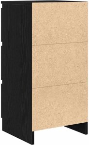 vidaXL Komoda Czarny Dąb 37,5x35x76 cm Drewno klejone 8