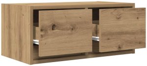 vidaXL Szafki RTV 2 szt. Dąb Artisan 60x31x25,5 cm Drewno klejone 5