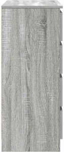 vidaXL Komoda z szufladami Szary Sonoma 71x35x84 cm Drewno klejone 7