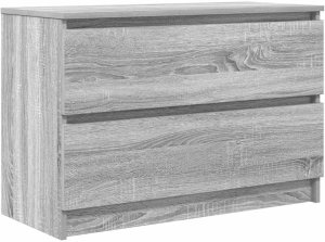 vidaXL Szafka RTV Szara Sonoma 80x35x54 cm Drewno klejone 2