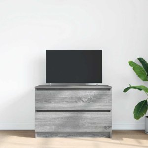 vidaXL Szafka RTV Szara Sonoma 80x35x54 cm Drewno klejone 3