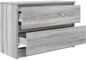 vidaXL Szafka RTV Szara Sonoma 80x35x54 cm Drewno klejone 5