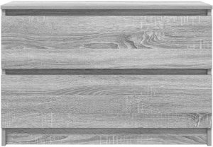 vidaXL Szafka RTV Szara Sonoma 80x35x54 cm Drewno klejone 6