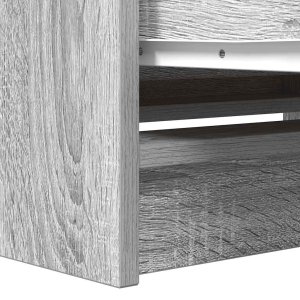 vidaXL Szafka RTV Szara Sonoma 80x35x54 cm Drewno klejone 10