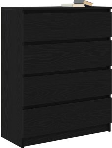 vidaXL Komoda Czarny Dąb 80x35x99 cm Drewno klejone 4