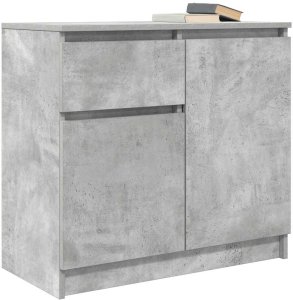 vidaXL Komoda z szufladą Betonowa szarość 71x35x65 cm Drewno klejone 4