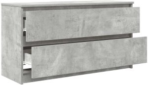 vidaXL Szafka RTV Beton Szary 100x35x54 cm Drewno klejone 5