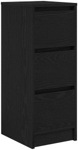 vidaXL Komoda Czarny Dąb 29,5x34x76 cm Drewno klejone 2